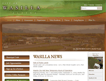 Tablet Screenshot of cityofwasilla.com